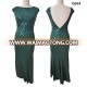 Fashion Green sequin evening dress