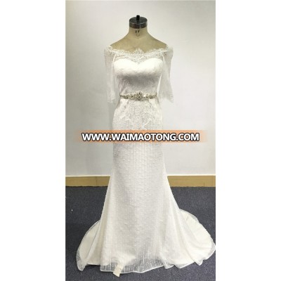 New Style Front Belted Modern Sexy Long Mermaid Wedding Dress