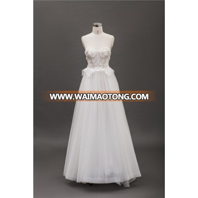 2017 Stylish Sweetheart Neck backless mini romantic white angel dress