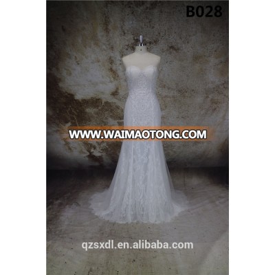 High Quality Sleeveless Lace and Chiffon Wedding Dresses