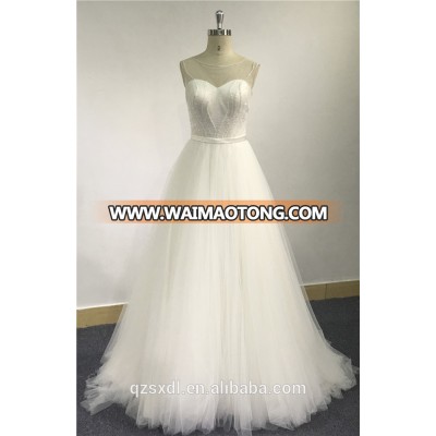 2017 Wholesale Princess A Line Ivory Wedding Dresses